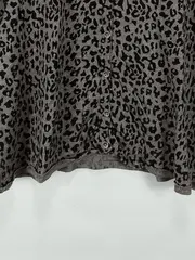 Vorschaubild 4 von Damen Strickjacke Cardigan Leopardenmuster Einheitsgröße Grau