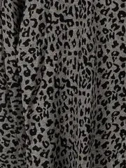 Vorschaubild 3 von Damen Strickjacke Cardigan Leopardenmuster Einheitsgröße Grau