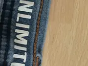 Vorschaubild 4 von Kinder Jogginghose Jeans Optik Gr. 158 Blau Casual Biker-Details