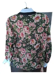 Vorschaubild 2 von Damen Hemdbluse 40/L Blumenmuster Romantisch Schleife Mehrfarbig