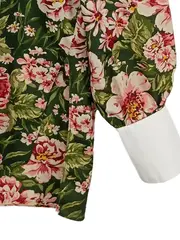 Vorschaubild 4 von Damen Hemdbluse 40/L Blumenmuster Romantisch Schleife Mehrfarbig