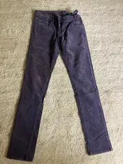 Vorschaubild 2 von Benetton Damen Cordhose Baumwolle Strukturmuster Blau Gr. W28/36/S