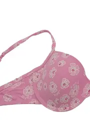 Vorschaubild 3 von Damen BH 75D Rosa Blumenmuster Bügel-BH Feminin NEU