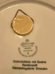 Vorschaubild 3 von Sammelteller Rembrandt Selbstbildnis mit Saskia Porzellan 19.5cm