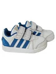 Vorschaubild 1 von Kinder Sneaker low Gr. 21 Weiß Blau Klettverschluss Sportschuhe