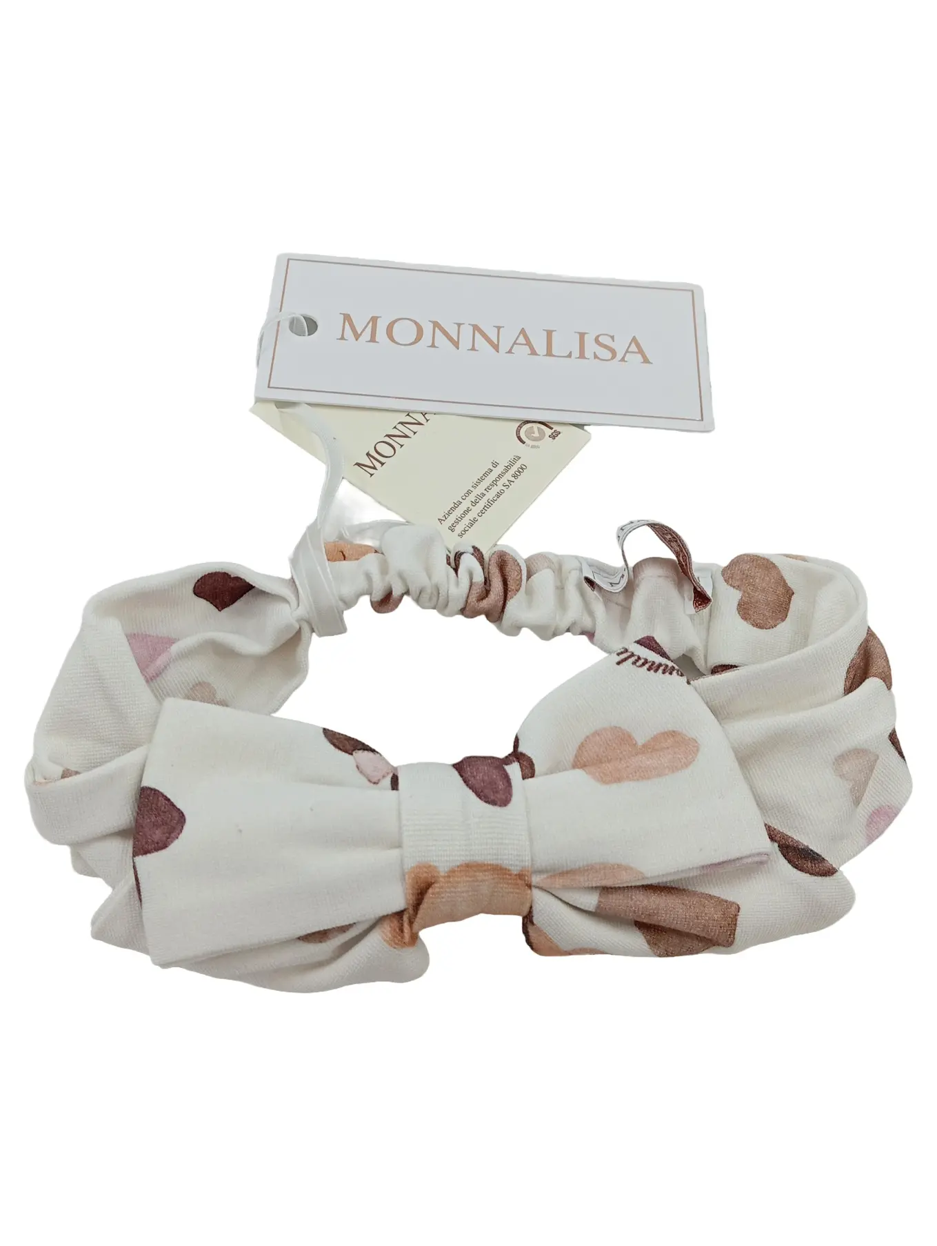 MONNALISA Kinder Haarband Schleife Tiermotive Beige Freizeit 38 cm