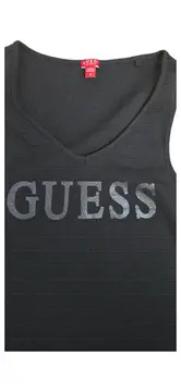 Vorschaubild 2 von Damen Strickkleid Trägerkleid Schwarz Gr. 36/S Glitzer Logo