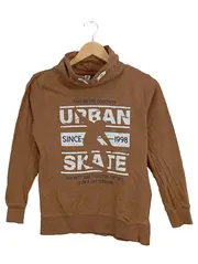Vorschaubild 1 von Kinder Sweatshirt Urban Schriftzug Kapuze Braun Gr. 140