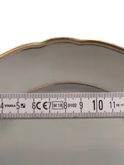 Vorschaubild 2 von Essteller Klassisch Weiß Porzellan 19cm Metallic Akzent Festlich