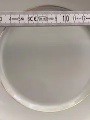Vorschaubild 3 von Essteller Klassisch Weiß Porzellan 19cm Metallic Akzent Festlich