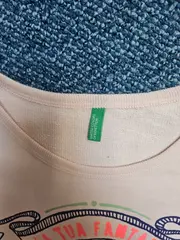 Vorschaubild 2 von Mädchen Pullover Gr. 176 Beige Schriftzug Blumen