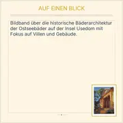 Vorschaubild 2 von Die Ostseebäder der Insel Usedom Architektur und Meer Bildband Goldenbaum