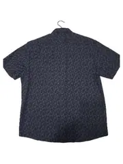 Vorschaubild 3 von Kurzarmhemd Herren XL Blau Grafisch Regular Fit Baumwolle