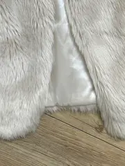 Vorschaubild 6 von Kinder Fellweste Gr. 128 Beige Casual Kunstfell Weste