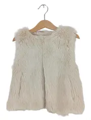 Vorschaubild 1 von Kinder Fellweste Gr. 128 Beige Casual Kunstfell Weste