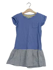Vorschaubild 2 von Mädchen Freizeitkleid Blau Gestreift Gr. 122, 128 Baumwolle