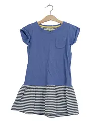 Vorschaubild 1 von Mädchen Freizeitkleid Blau Gestreift Gr. 122, 128 Baumwolle