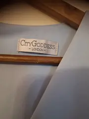 Vorschaubild 3 von Businesskleid Damen 40 Blau Elegant Raffungen 3/4 Arm Viskose