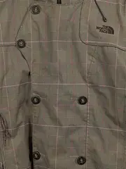 Vorschaubild 4 von Damen Outdoorjacke L Mehrfarbig Kariert mit Kapuze Gürtel