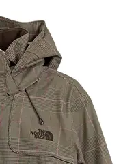 Vorschaubild 2 von Damen Outdoorjacke L Mehrfarbig Kariert mit Kapuze Gürtel