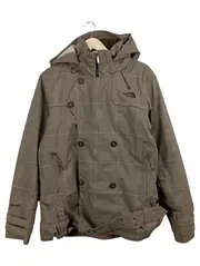 Vorschaubild 1 von Damen Outdoorjacke L Mehrfarbig Kariert mit Kapuze Gürtel