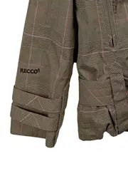 Vorschaubild 3 von Damen Outdoorjacke L Mehrfarbig Kariert mit Kapuze Gürtel