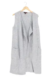 Vorschaubild 1 von Damen Strickjacke Grau Gr. 32/XS Ärmellos Klassisch Elegant