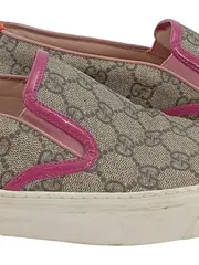 Vorschaubild 3 von Slipper Damen Gr. 38 Beige Casual Logo-Print Slip-On Schuhe