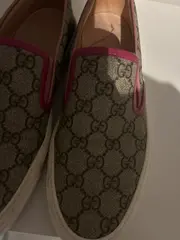 Vorschaubild 4 von Slipper Damen Gr. 38 Beige Casual Logo-Print Slip-On Schuhe