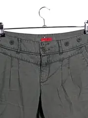 Vorschaubild 2 von EDC Stoffhose Damen L 40 Oliv Casual Bundfaltenhose Baumwolle