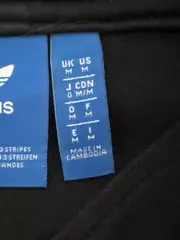 Vorschaubild 8 von Kapuzenpullover Damen Gr. 38 M Schwarz Hoodie Half-Zip Logo Streifen