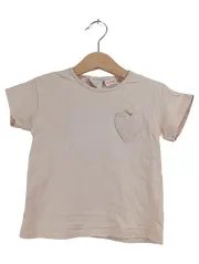 Vorschaubild 1 von Kinder T-Shirt Rosa Gr. 80 Herz-Applikation Kurzarm