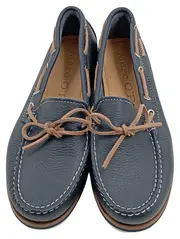 Vorschaubild 2 von Mokassin Herren Bootsschuh Leder Blau Gr. 40 Maritim Casual