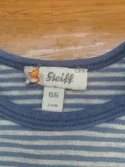 Vorschaubild 4 von Langarmshirt Baby Gr. 68 blau weiß gestreift Teddybär Applikation