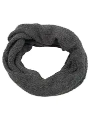 Vorschaubild 1 von Damen Schal Wolle Grau Klassisch Strickmuster 76x48cm