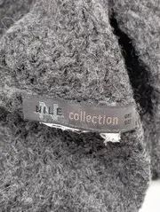 Vorschaubild 2 von Damen Schal Wolle Grau Klassisch Strickmuster 76x48cm