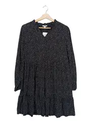 Vorschaubild 1 von Damen Tunikakleid Gr. L schwarz gepunktet Viskose