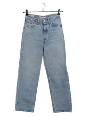 Vorschaubild 1 von Straight Leg Jeans Damen W28 Hellblau High Rise 5-Pocket