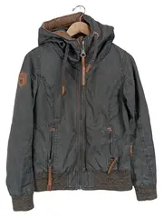 Vorschaubild 1 von Damen Sweatjacke Grau Gr. 36/S Kapuze Reißverschluss