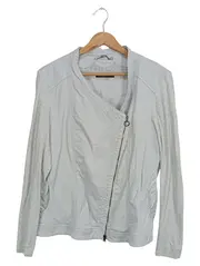Vorschaubild 1 von Damen Leichte Jacke Gr. N6/44 Grau Asymmetrisch Lyocell