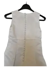 Vorschaubild 11 von Kommunionkleid Mädchen Festkleid Weiß Gr. 134 Perlen
