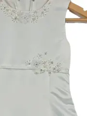 Vorschaubild 3 von Kommunionkleid Mädchen Festkleid Weiß Gr. 134 Perlen