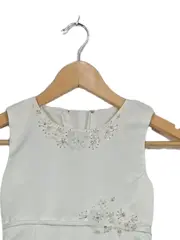 Vorschaubild 2 von Kommunionkleid Mädchen Festkleid Weiß Gr. 134 Perlen