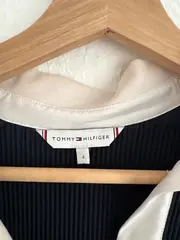 Vorschaubild 3 von Damen Blusenkleid Poloshirt Kleid Gr. 38 Navy Rot Weiß