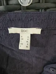 Vorschaubild 3 von Damen Bluse Kurzarm Knopfleiste Gr. L Blau Viskose