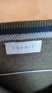 Vorschaubild 4 von Herren Pullover V-Ausschnitt Gr. S Oliv Grün Baumwolle