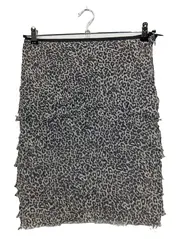 Vorschaubild 1 von Damen Jeansrock 38 M Leopardenmuster Rüschen Mehrfarbig Animal-Print