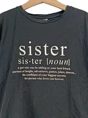 Vorschaubild 2 von Kids T-Shirt Sister Print Mädchen Gr. 134 Grau Kurzarm