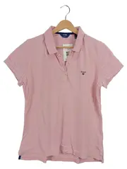 Vorschaubild 1 von Damen Poloshirt Gr. 40 L Pink Klassisch Baumwolle Kurzarm