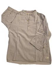 Vorschaubild 1 von Freizeithemd Jungen Gr. 140 Grau Casual Langarm Baumwolle Leinen